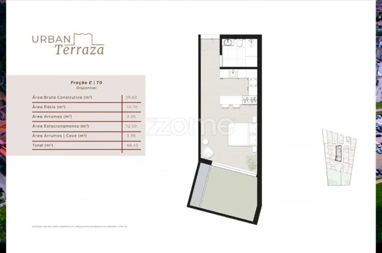 Apartamento T1 para Venda em São Mamede de Infesta e Senhora da Hora Planta 1