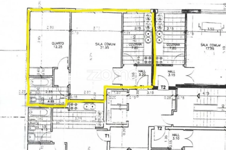 Apartamento T3 para Venda em Cacém e São Marcos Planta 1