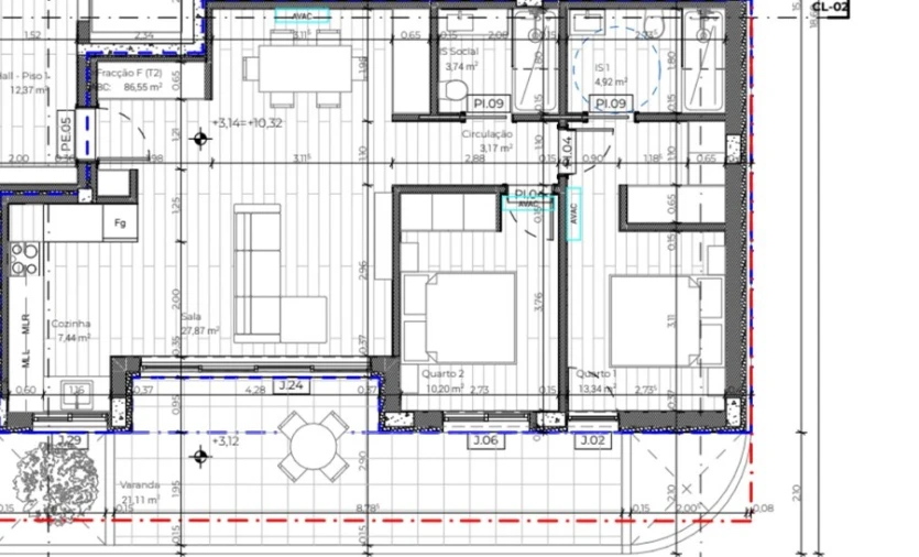 Apartamento T2 para Venda em Conceição e Cabanas de Tavira Planta 1