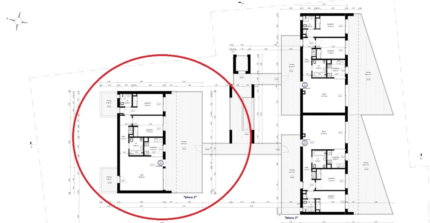 Apartamento T2 para Venda em Conceição e Cabanas de Tavira Planta 2