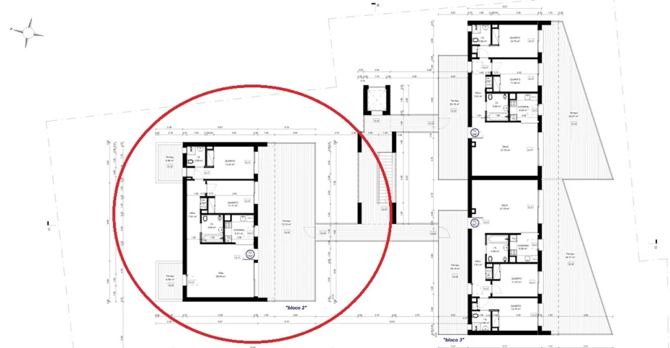 Apartamento T2 para Venda em Conceição e Cabanas de Tavira Planta 2