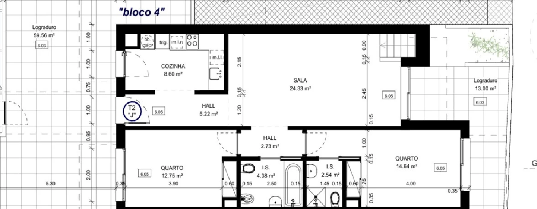 Apartamento T2 para Venda em Conceição e Cabanas de Tavira Planta 2
