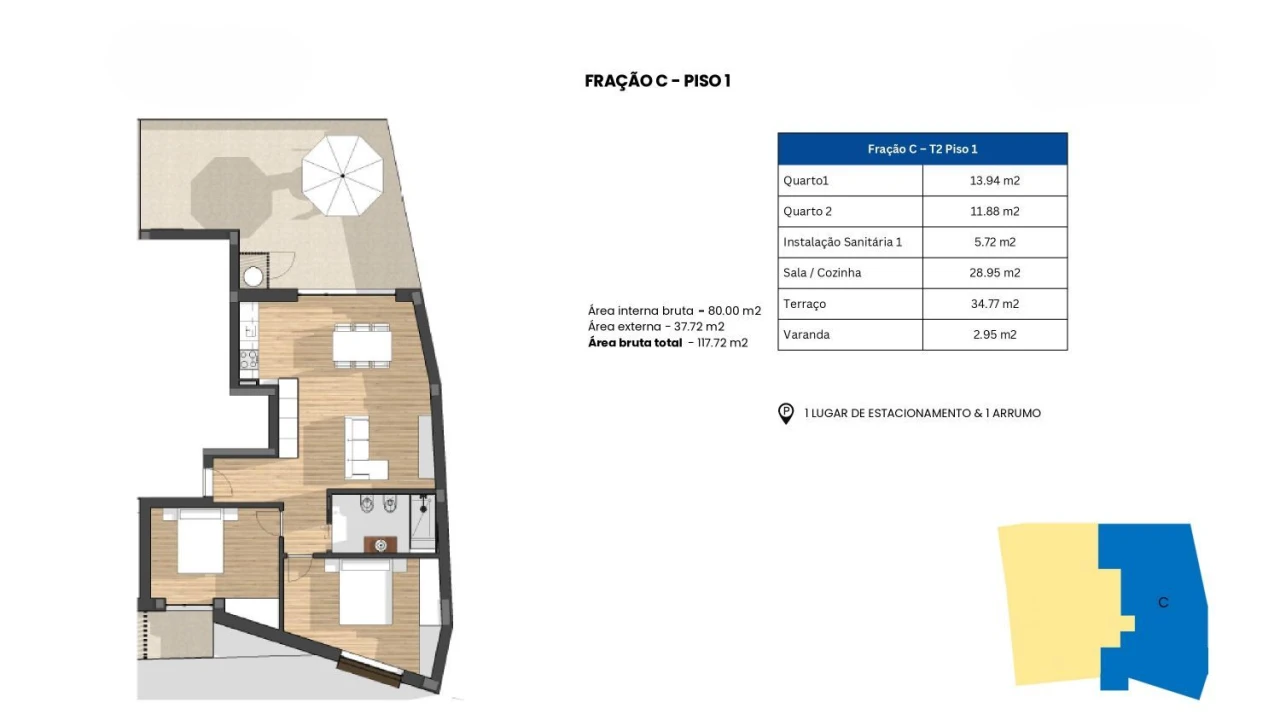 Apartamento T2 para Venda em Glória e Vera Cruz Foto 16