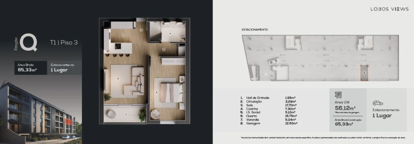 Apartamento T1 para Venda em Camara de Lobos Planta 1