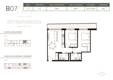 Apartamento T2 para Venda em São Felix da Marinha