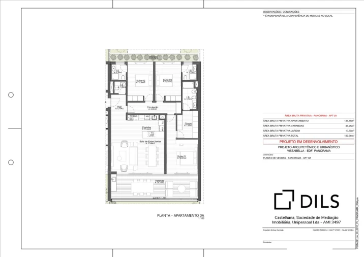 Apartamento T3 para Venda em Oeiras e São Julião da Barra, Paço de Arcos e Caxias Planta 1
