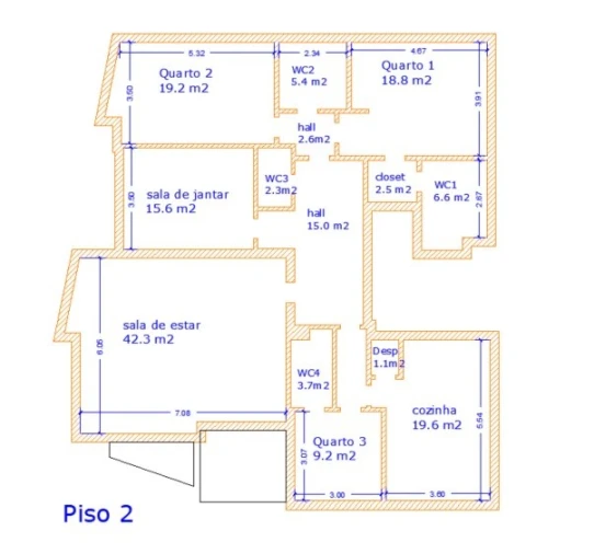 Apartamento T6 para Venda em Cascais e Estoril Planta 1