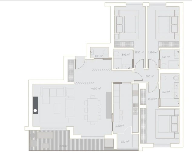 Apartamento T3 para Arrendamento em Lordelo do Ouro e Massarelos Planta 1
