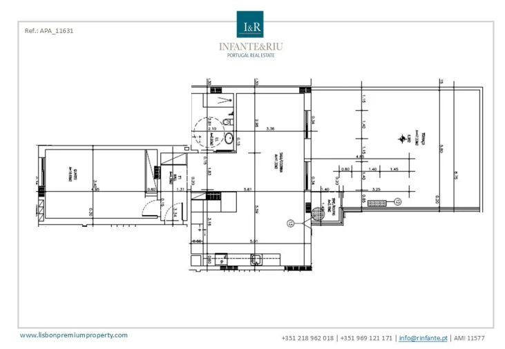 Apartamento T1 para Venda em Montijo e Afonsoeiro Planta 1