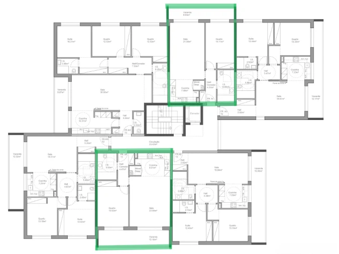 Apartamento T1 para Venda em Leiria, Pousos, Barreira e Cortes Planta 1