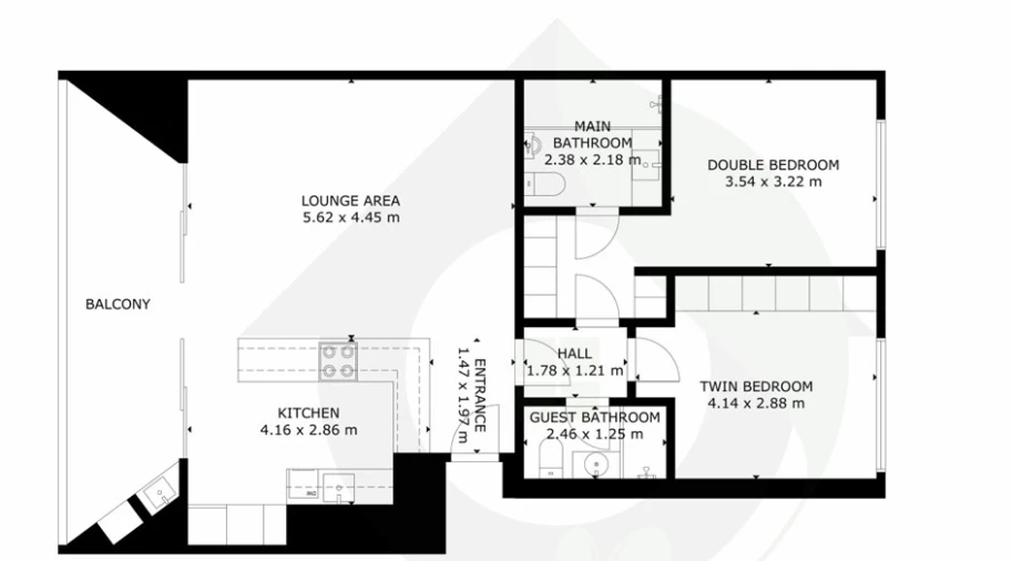 Apartamento T2 para Venda em Quarteira Planta 1