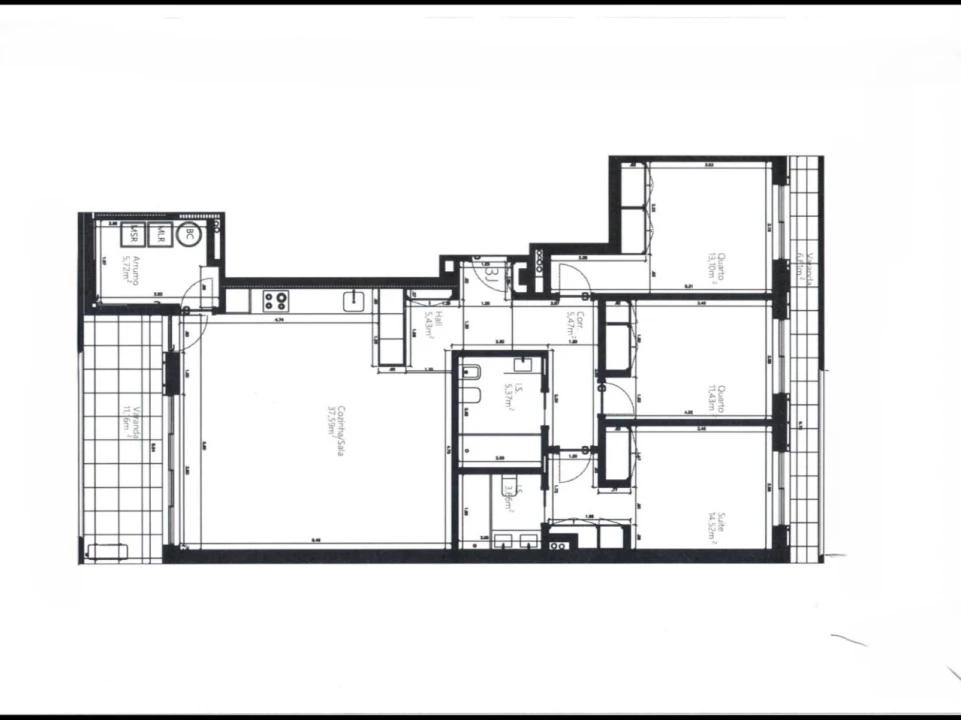 Apartamento T3 para Venda em Glória e Vera Cruz Planta 2