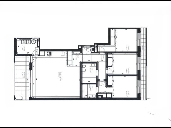 Apartamento T3 para Venda em Glória e Vera Cruz Planta 2
