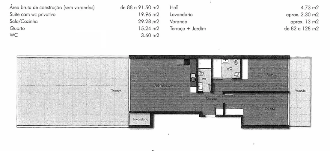 Apartamento T2 para Venda em Ílhavo (São Salvador) Planta 1