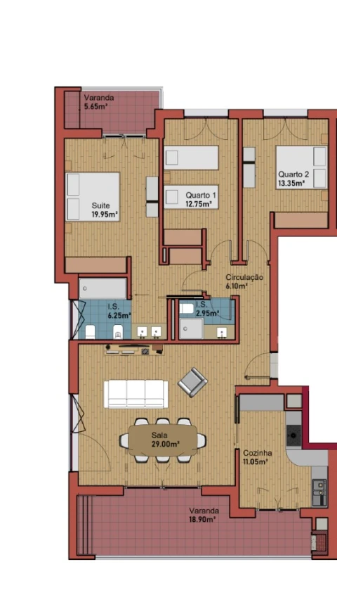 Apartamento T3 para Venda em Montijo e Afonsoeiro