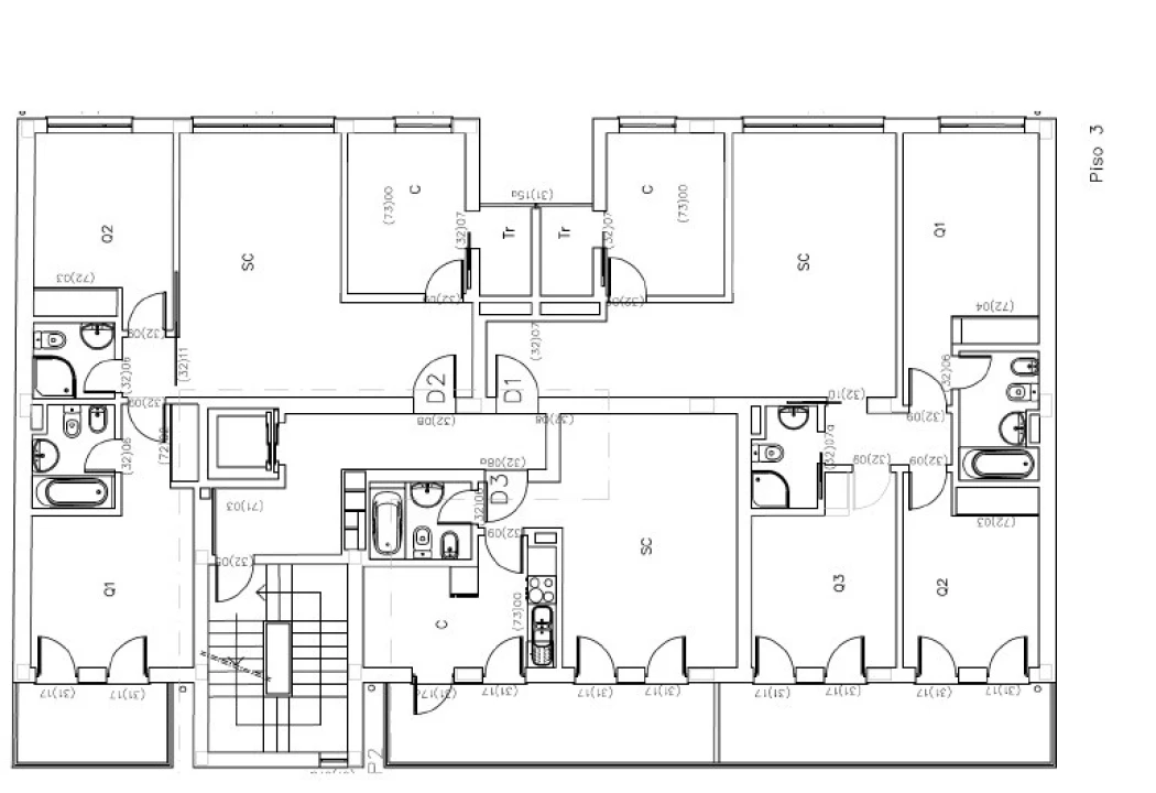 Apartamento T3 para Venda em Sé Nova, Santa Cruz, Almedina e São Bartolomeu Planta 3