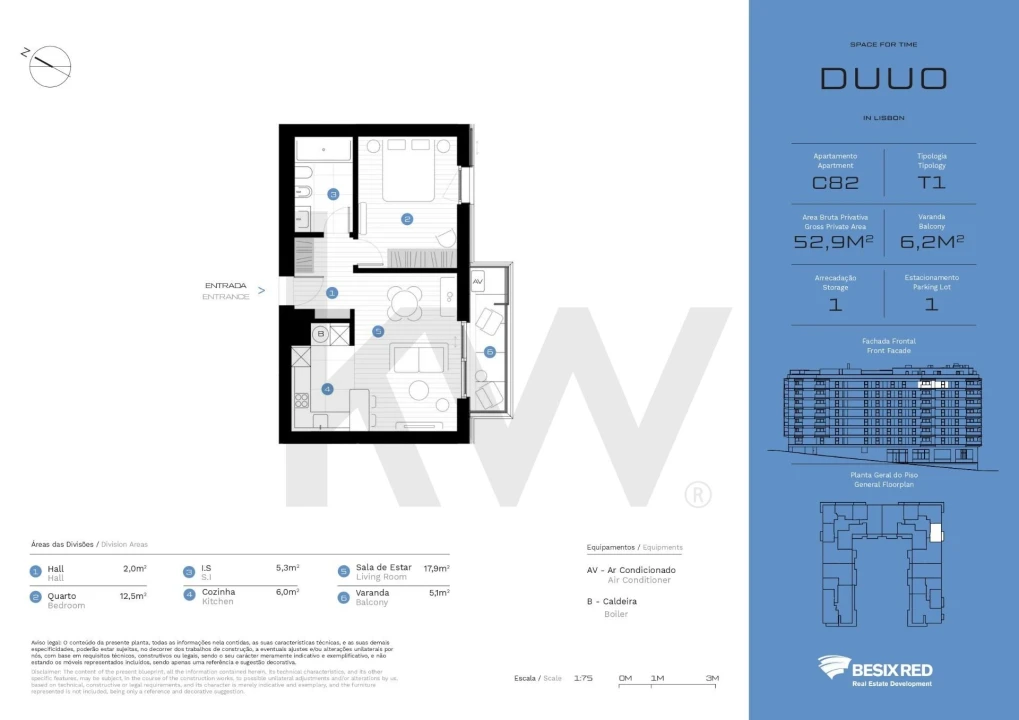 Apartamento T1 para Venda em Avenidas Novas Foto 44