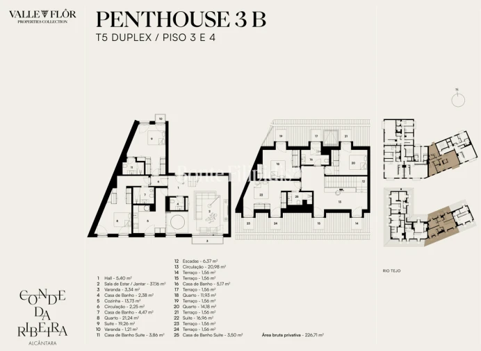 Apartamento T5 para Venda em Alcantara Planta 1