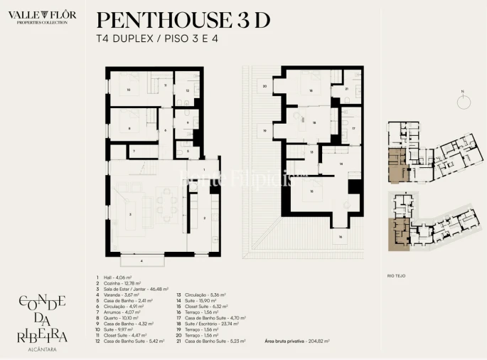 Apartamento T4 para Venda em Alcantara Planta 1