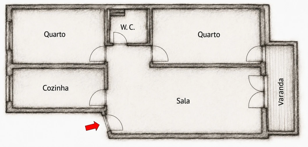 Apartamento T2 para Venda em Águas Livres Planta 1