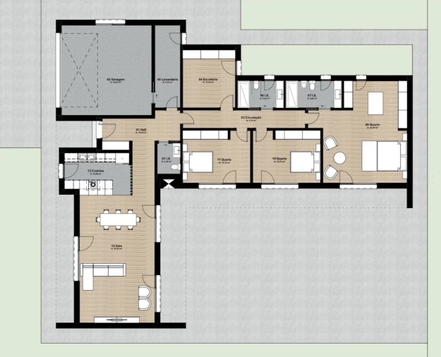 Moradia T4 para Venda em Lordosa Planta 1