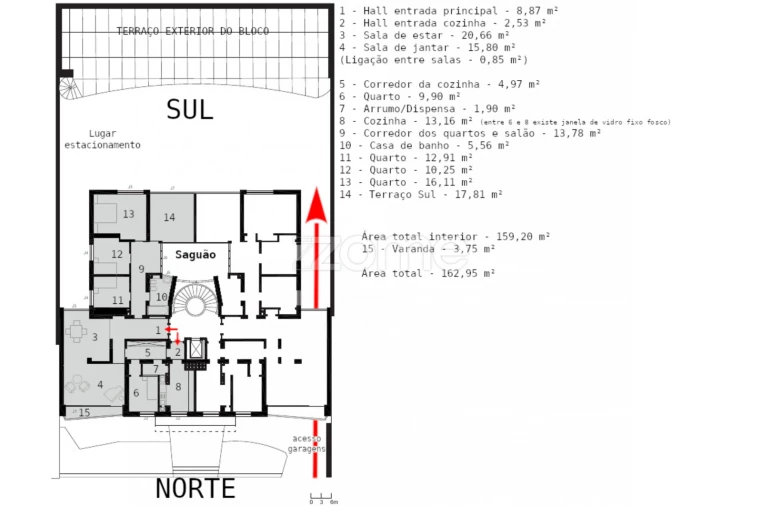 Apartamento T4 para Venda em Cedofeita, Santo Ildefonso, Sé, Miragaia, São Nicolau e Vitória Planta 1