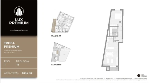 Apartamento T1 para Venda em Bougado (São Martinho e Santiago)