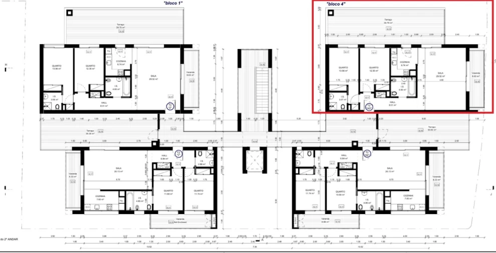 Apartamento T2 para Venda em Conceição e Cabanas de Tavira Planta 3
