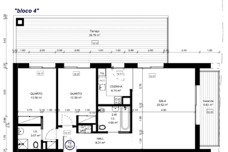 Apartamento T2 para Venda em Conceição e Cabanas de Tavira Planta 1