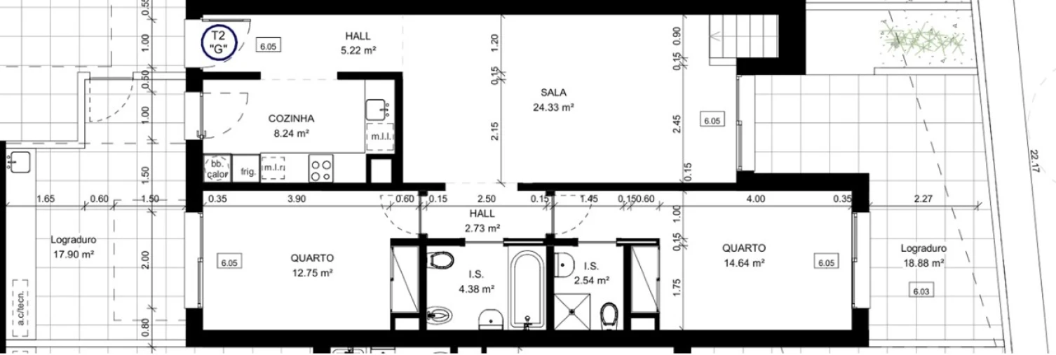 Apartamento T2 para Venda em Conceição e Cabanas de Tavira Planta 1