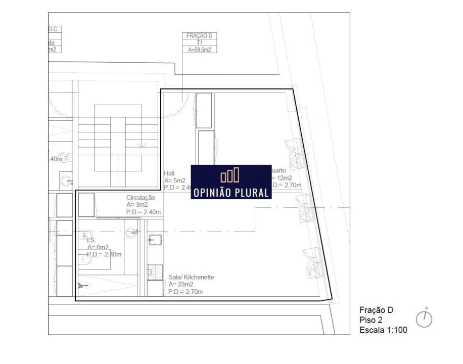 Apartamento T1 para Venda em Cedofeita, Santo Ildefonso, Sé, Miragaia, São Nicolau e Vitória Foto 25