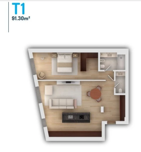 Apartamento T1 para Venda em Vila do Conde