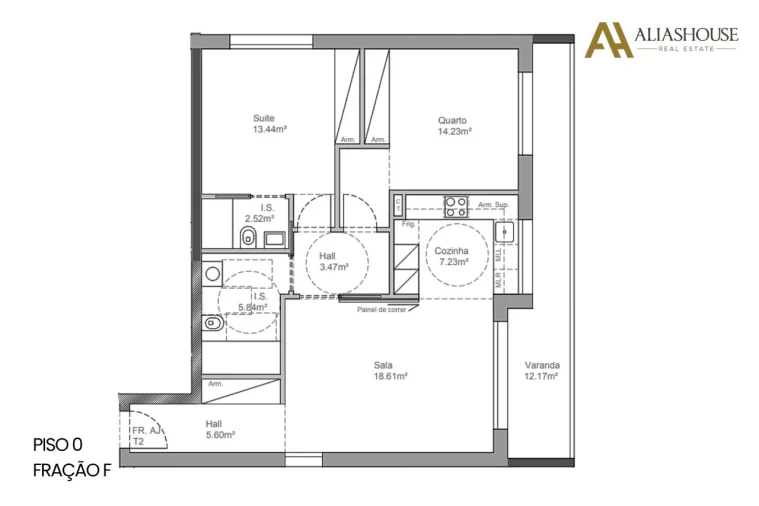 Apartamento T2 para Venda em Leiria, Pousos, Barreira e Cortes Planta 1