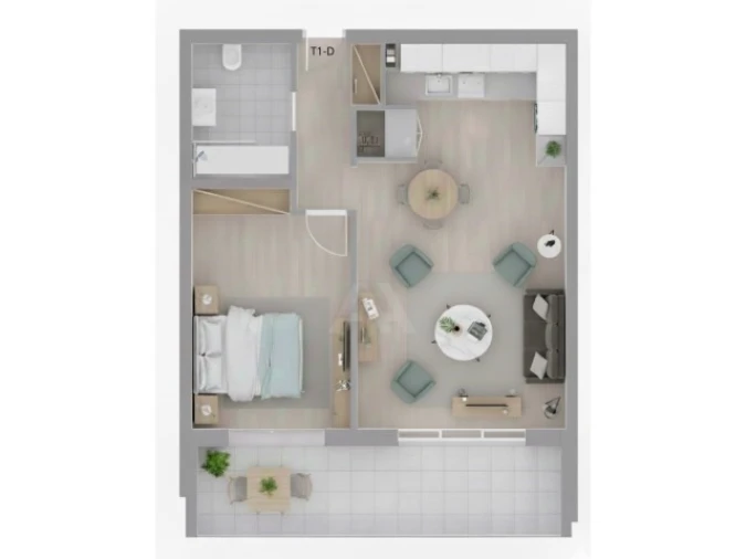 Apartamento T1 para Venda em Leiria, Pousos, Barreira e Cortes Planta 1