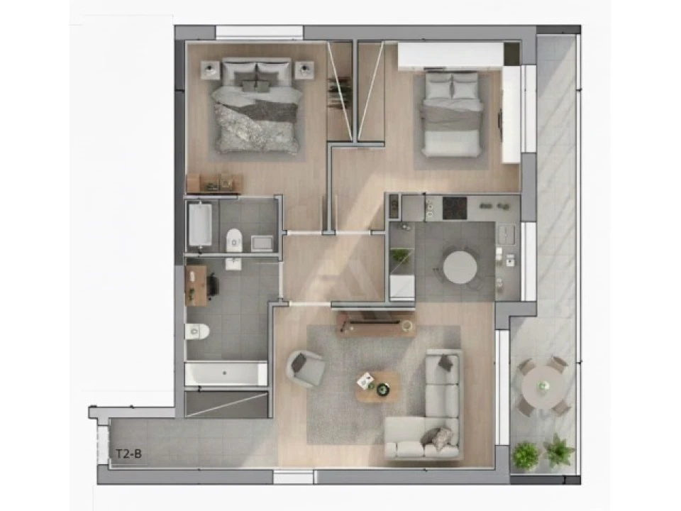 Apartamento T2 para Venda em Leiria, Pousos, Barreira e Cortes Planta 2