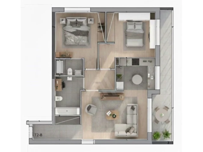 Apartamento T2 para Venda em Leiria, Pousos, Barreira e Cortes Planta 2