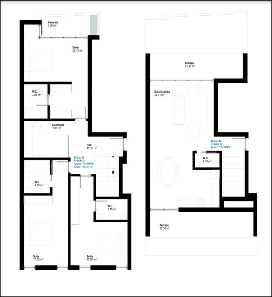 Apartamento T3 para Venda em Esgueira Planta 1