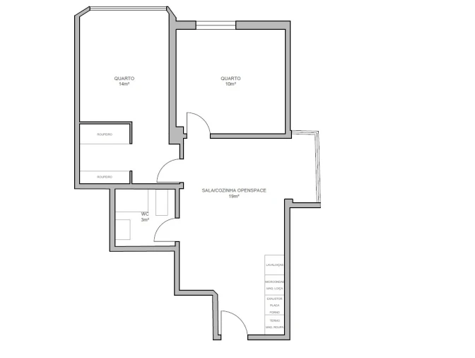 Apartamento T2 para Venda em Águas Livres Planta 1