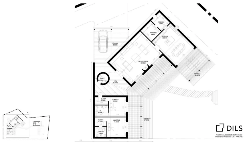 Moradia T2 para Venda em Comporta Planta 1