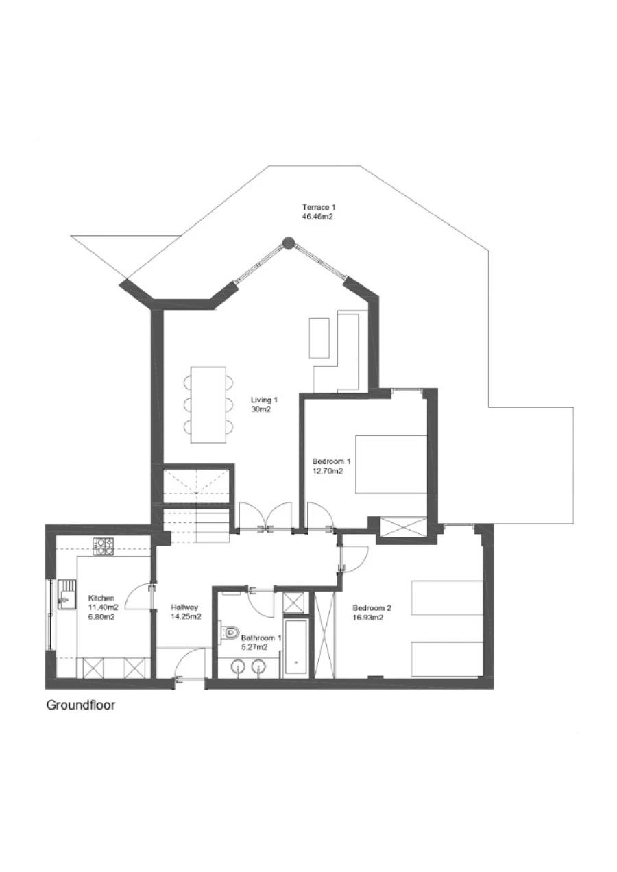 Apartamento T3 para Venda em Ericeira Planta 1