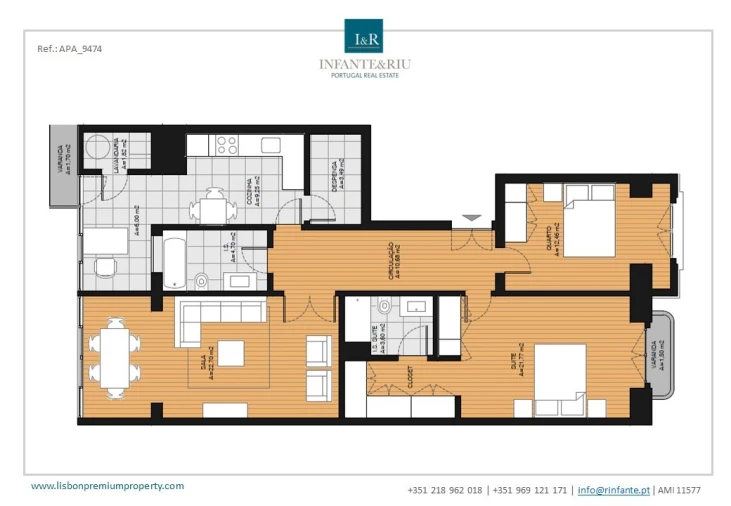 Apartamento T2 para Venda em Arroios Planta 1