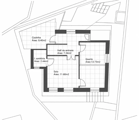 Moradia T1 para Venda em Areosa Planta 1