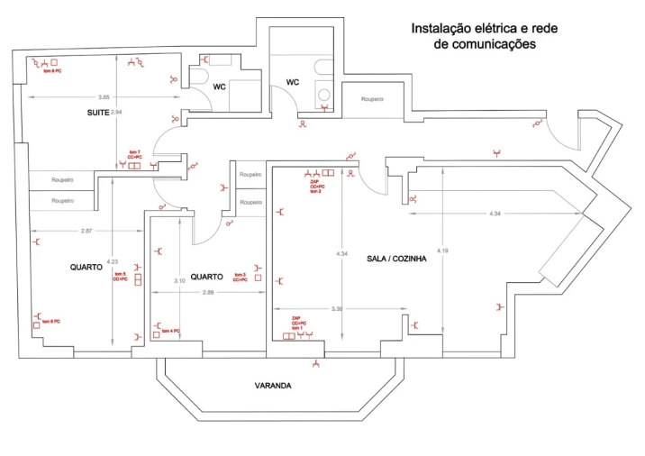 Apartamento T3 para Venda em Santa Iria de Azoia, São João da Talha e Bobadela Planta 1