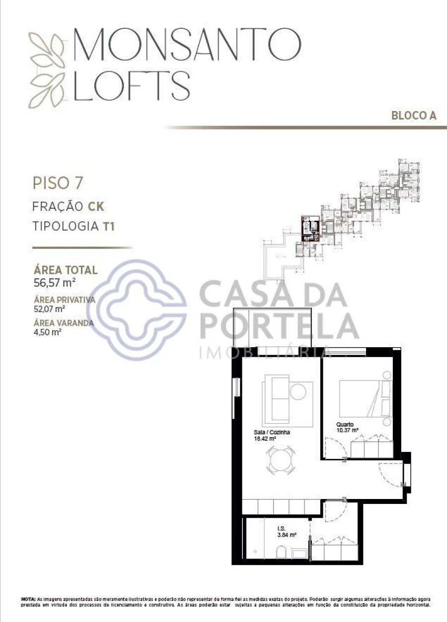 Apartamento T1 para Venda em Paranhos Foto 2