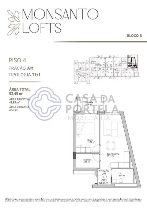 Apartamento T1 para Venda em Paranhos