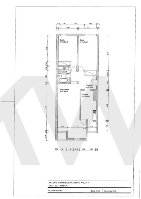 Apartamento T2 para Arrendamento em Areeiro