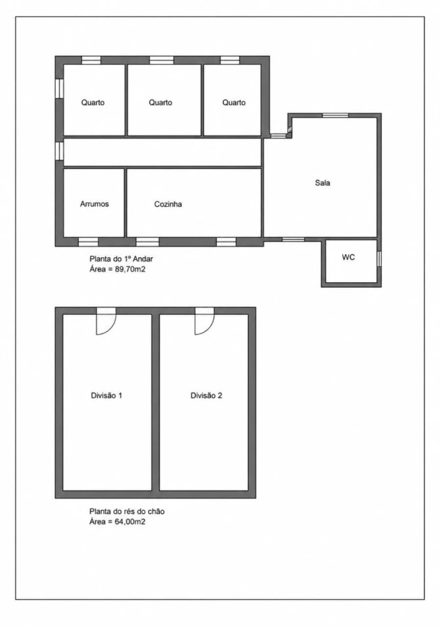 Moradia T3 para Venda em Britelo Planta 1