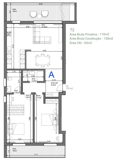 Apartamento T2 para Venda em Santa Clara e Castelo Viegas