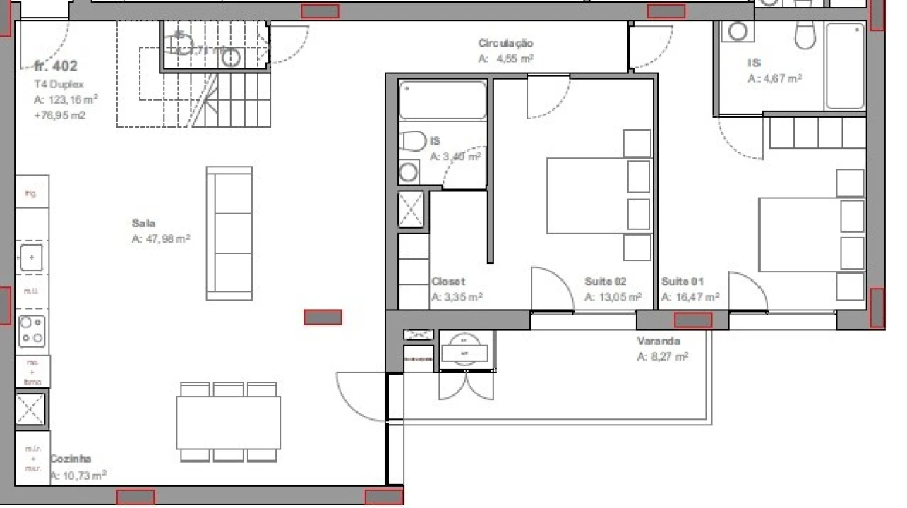 Apartamento T3 para Venda em Camarate, Unhos e Apelação Planta 2