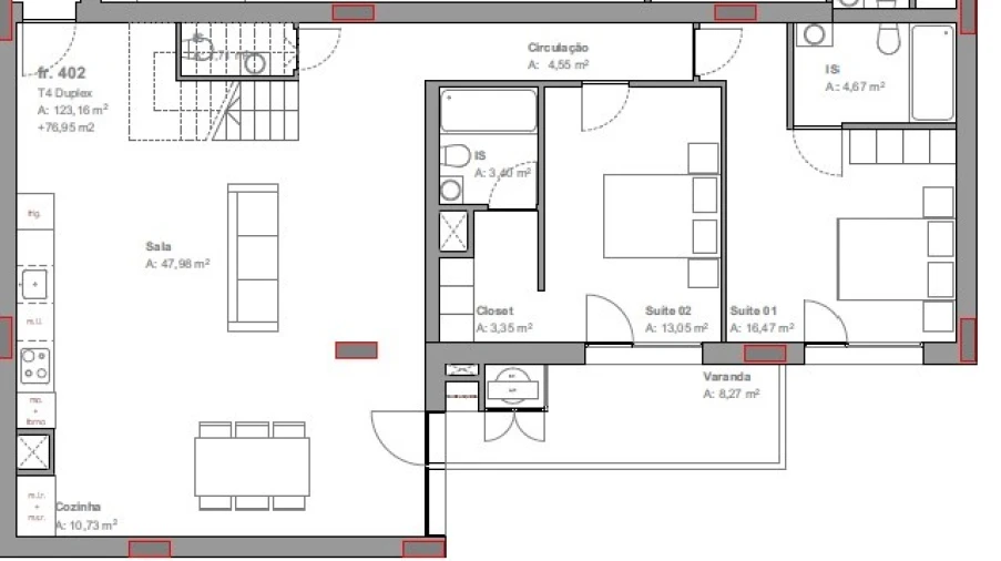 Apartamento T3 para Venda em Camarate, Unhos e Apelação Planta 2